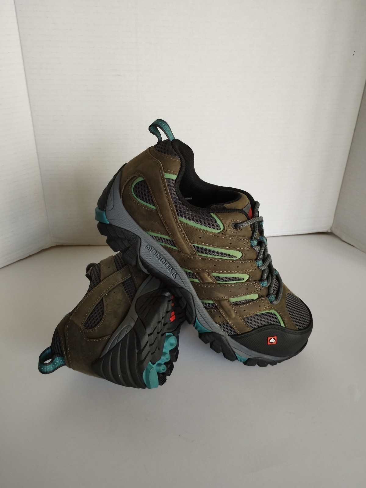 Merrel Moab Vertex Vent Shoe Composite Toe Brown/ Pewter Women’s Sz 8M
