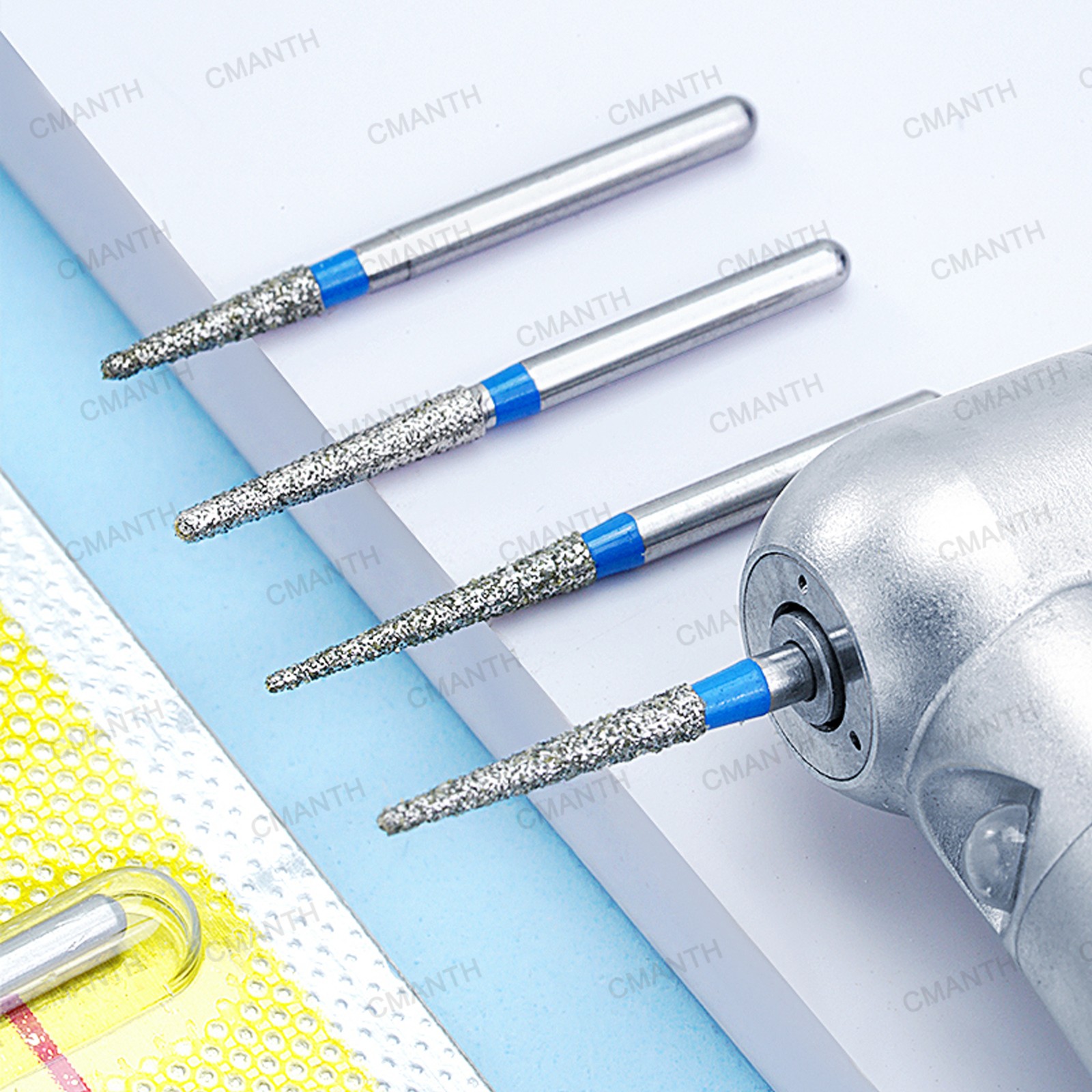US Dental Diamond Burs Taper Round End Diamond Bur 20PCS For High Speed 850 856