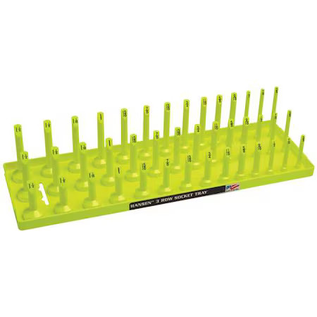 Hansen Global 12073 Sockettray, Yellow, Plastic, 311/16In, 1Pk