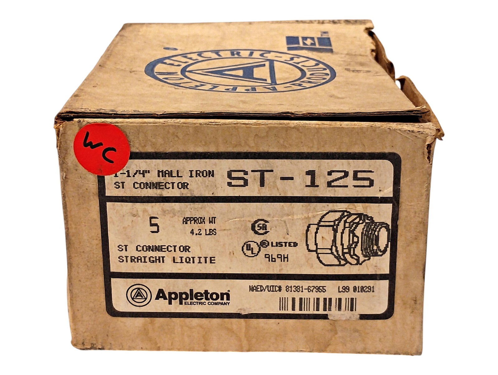 Appleton ST-125 1-1/4 in Liquidtight Flexible Metal Straight Conduit Fitting