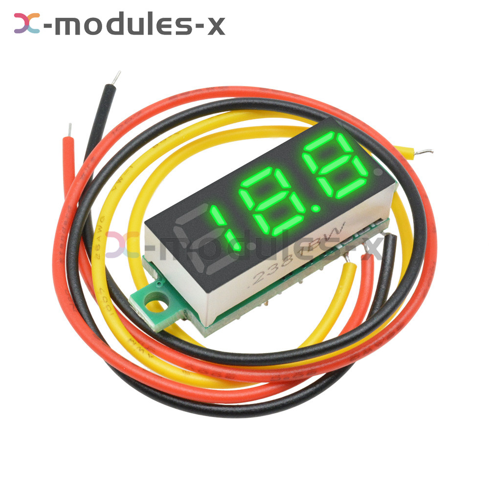 1-10PCS Mini DC0-100V 0.28In 3-Digital Voltmeter LED Voltage Panel Meter 3 Wire