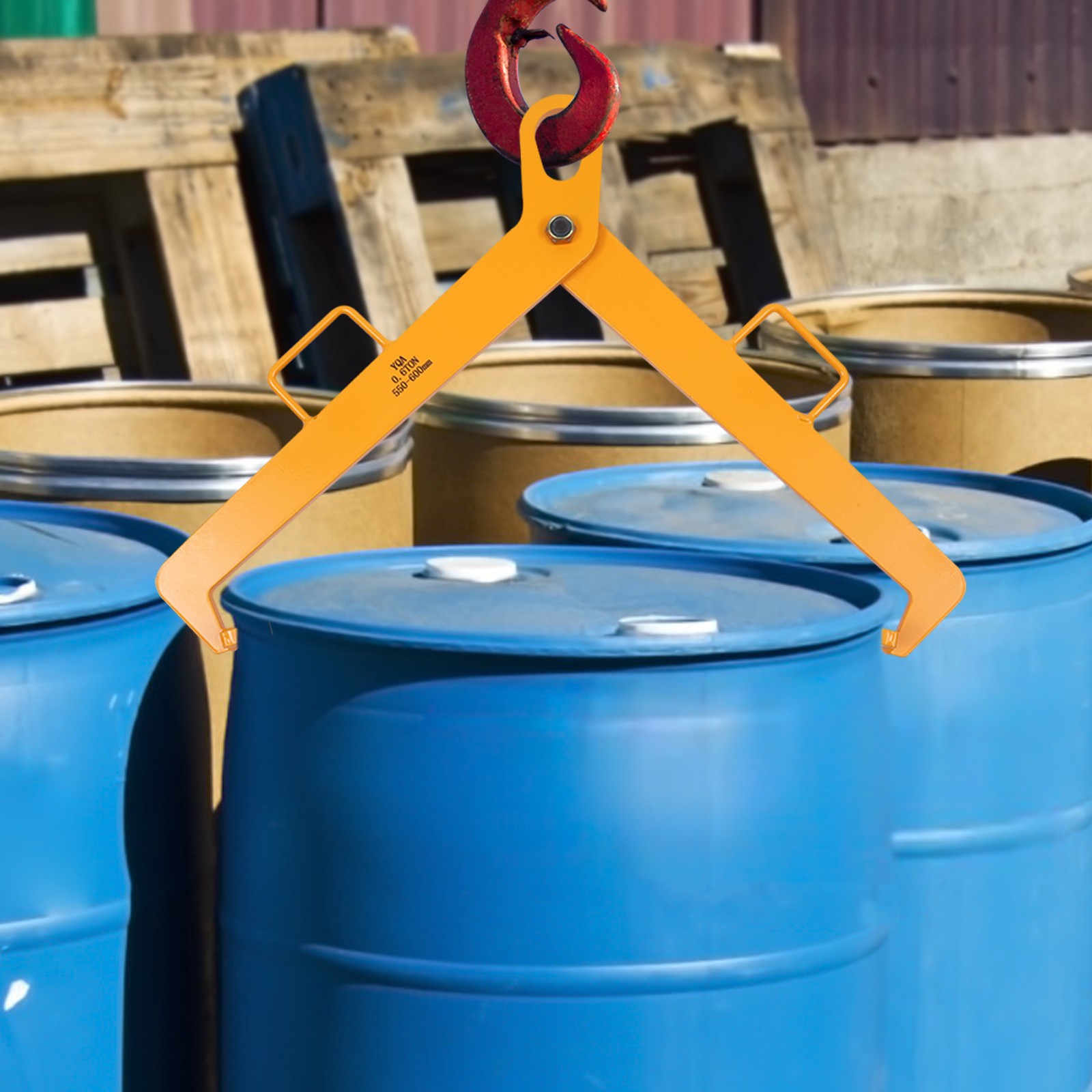 Industrial Drum Lifter Vertical Barrel Clamp Oil Drum Lifting Plier 0.6T Maxload