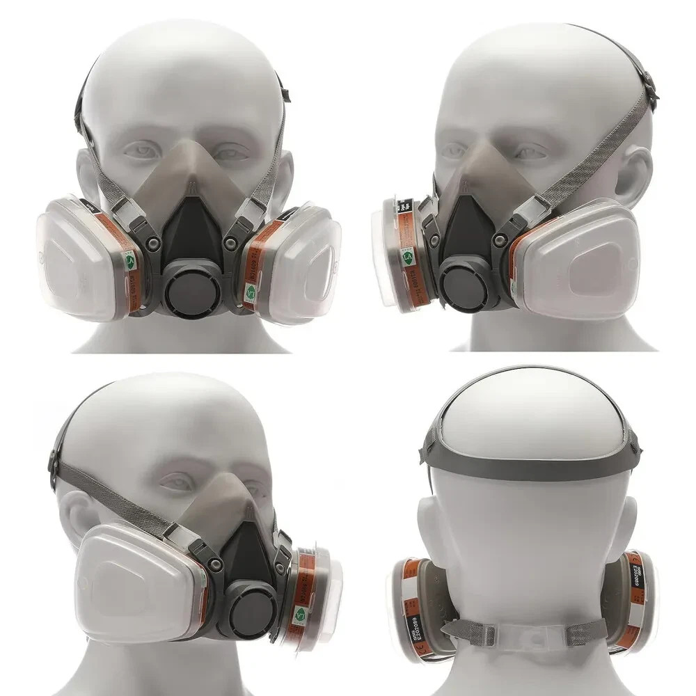 7 in 1 Half Face Gas Mask Facial Chemical Spray Paint Safety 6200 Respirator US