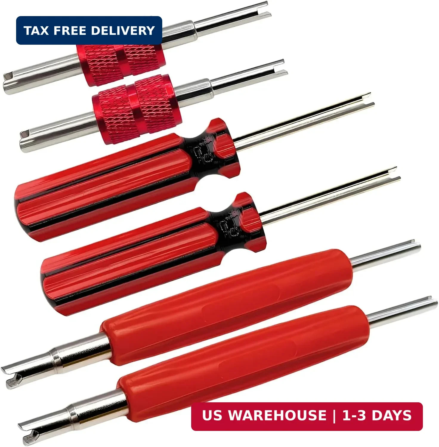 6Pcs Valve Stem Removal Tool Kit, R134a R12 A/C HVAC Air Conditioner Schrader Va