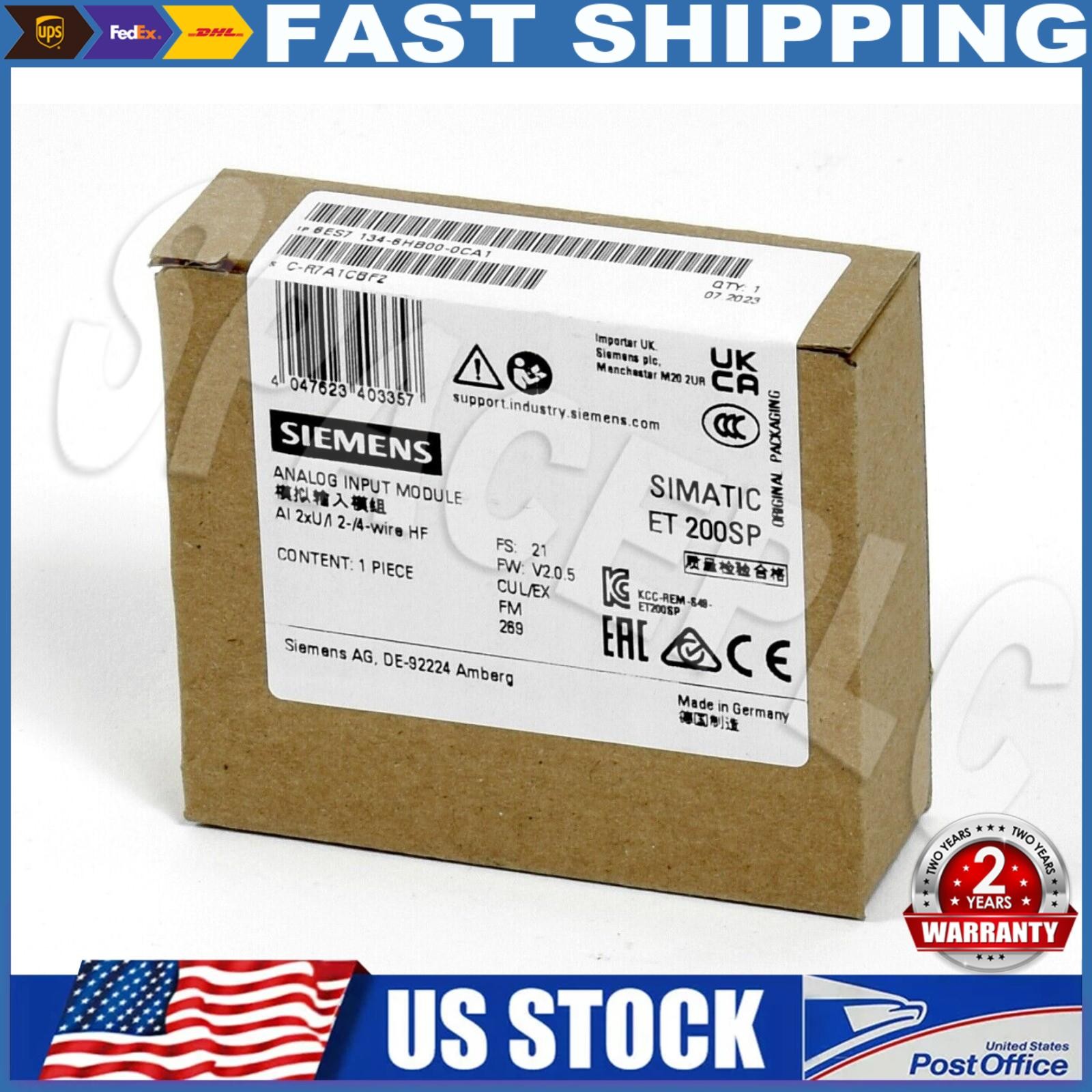 New Siemens ET 200SP Analog input module 6ES7134-6HB00-0CA1 6ES7 134-6HB00-0CA1