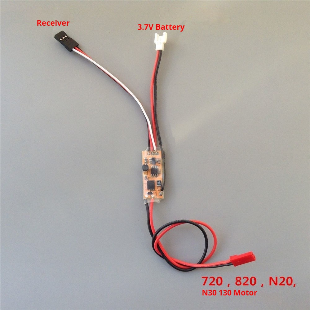 12A 1S 3.7V Brushed ESC One-Way with BEC Boost to 5V 600mA 3-6V PWM Control