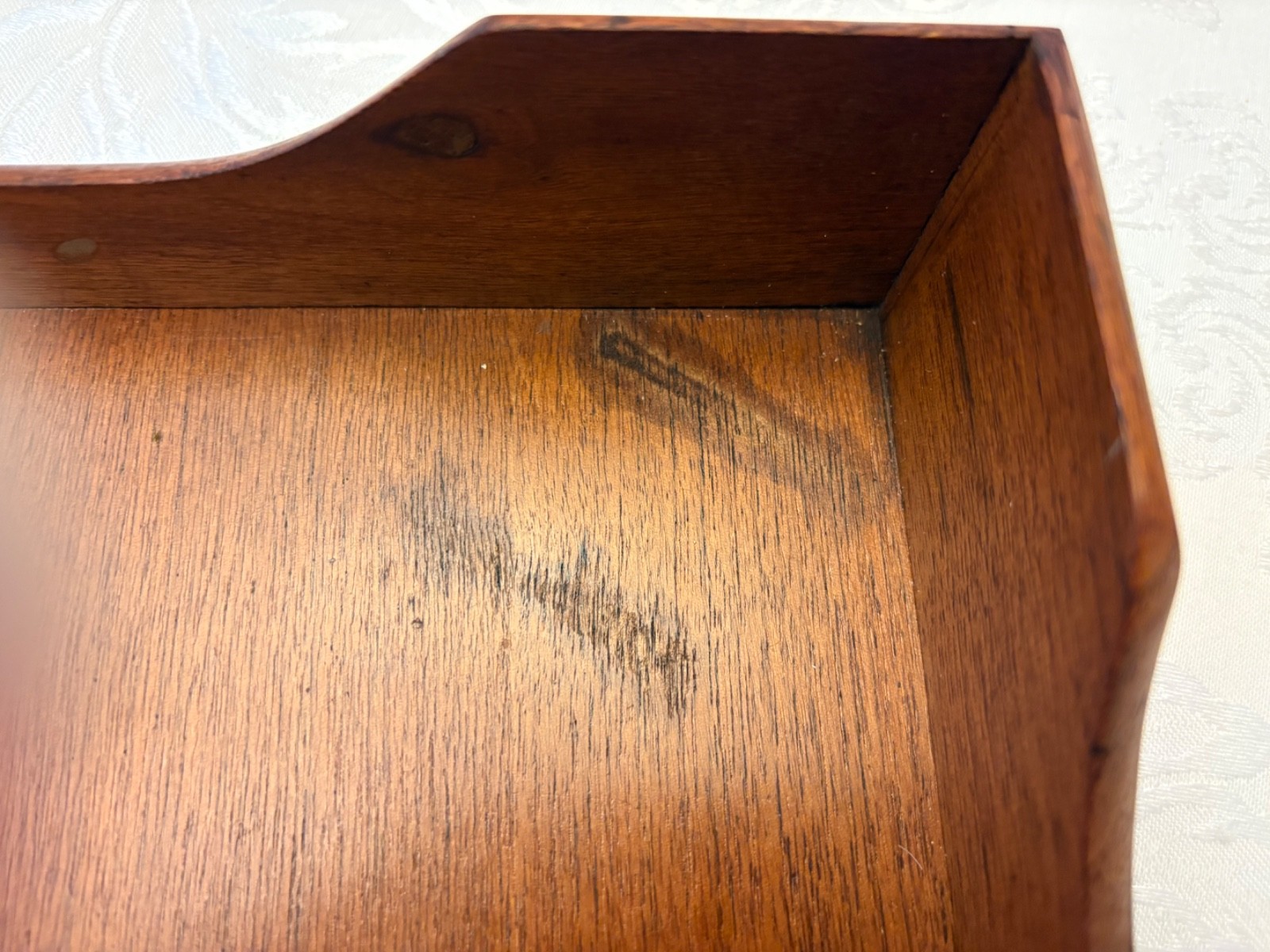 Vintage Walnut Wood Legal Size Paper Tray 15.25″ x 10.25″