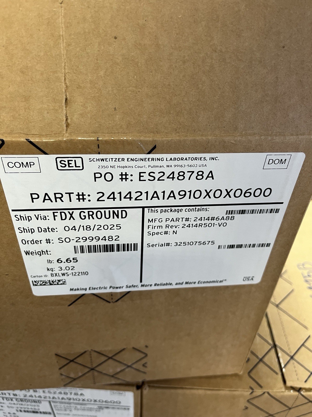NEW SEL-2414 Remote Terminal Unit RTU – 241421A1A910X0X0600 – SEL – OEM