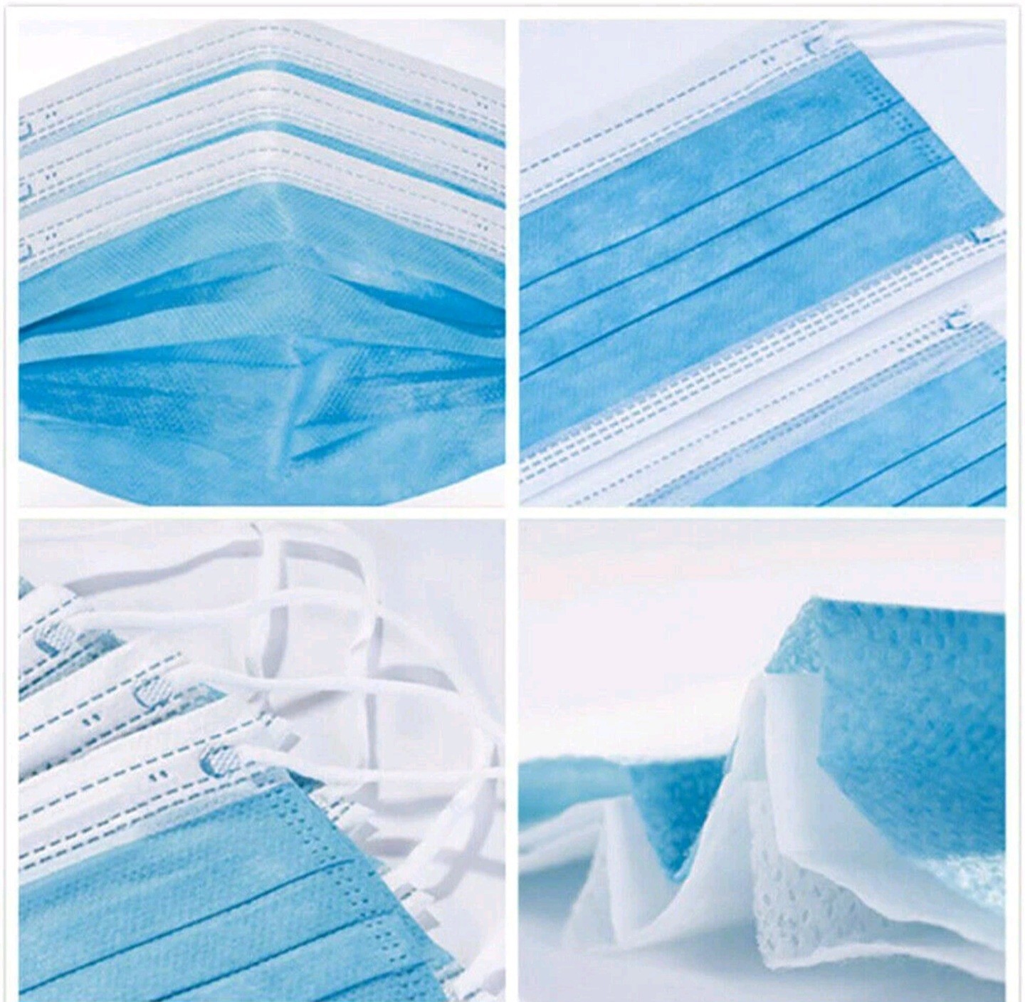 50 PCS Disposable Face Mask 3-Ply Non Medical Surgical Earloop Mouth Dust Cover