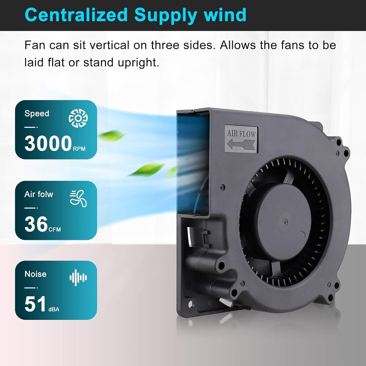 120mm x 32mm Centrifugal Blower Fan 110V/220V AC with Speed Controller