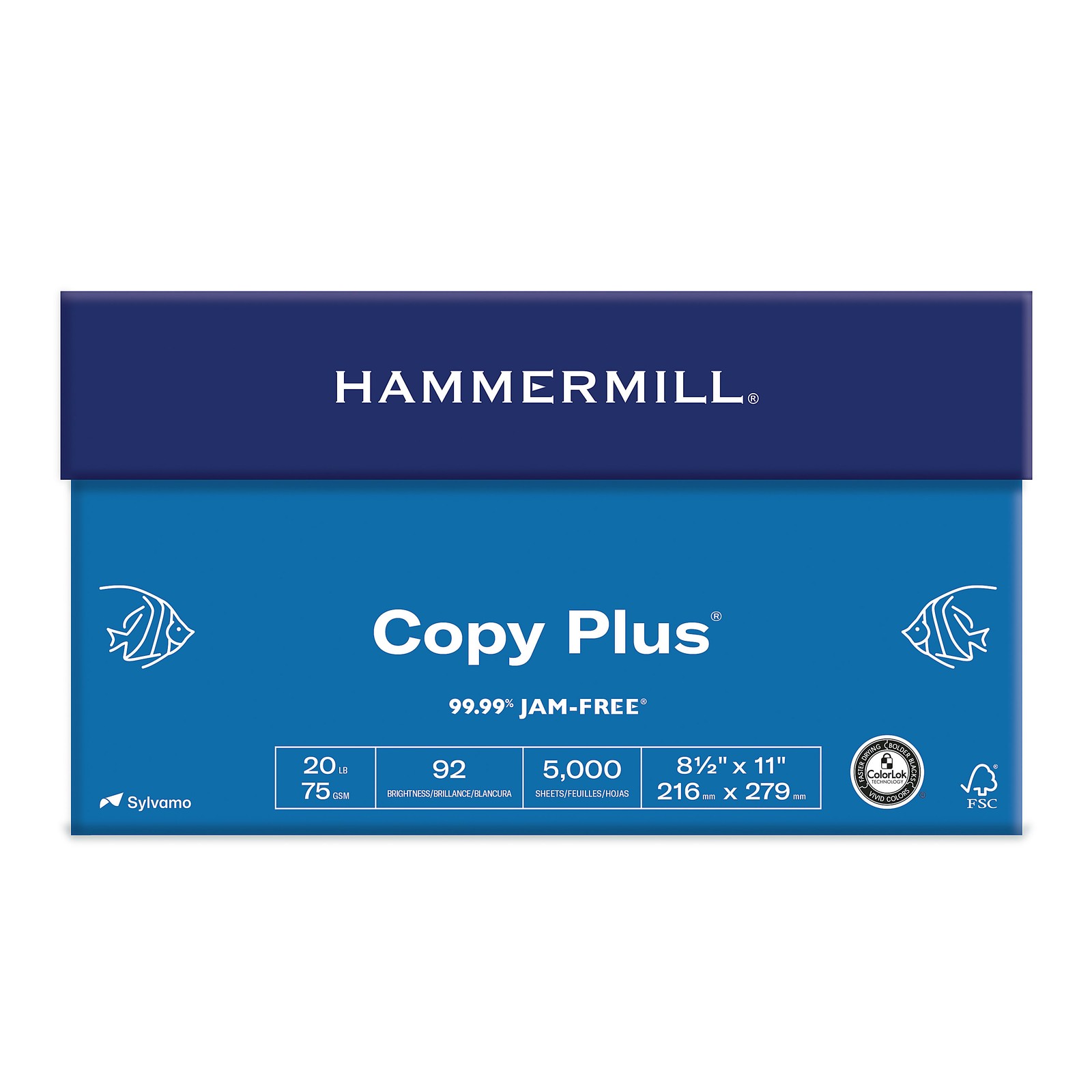 Hammermill Copy Plus 8.5″ x 11″ Copy Paper, 20 lbs., 92 Brightness, 5000 Sheets