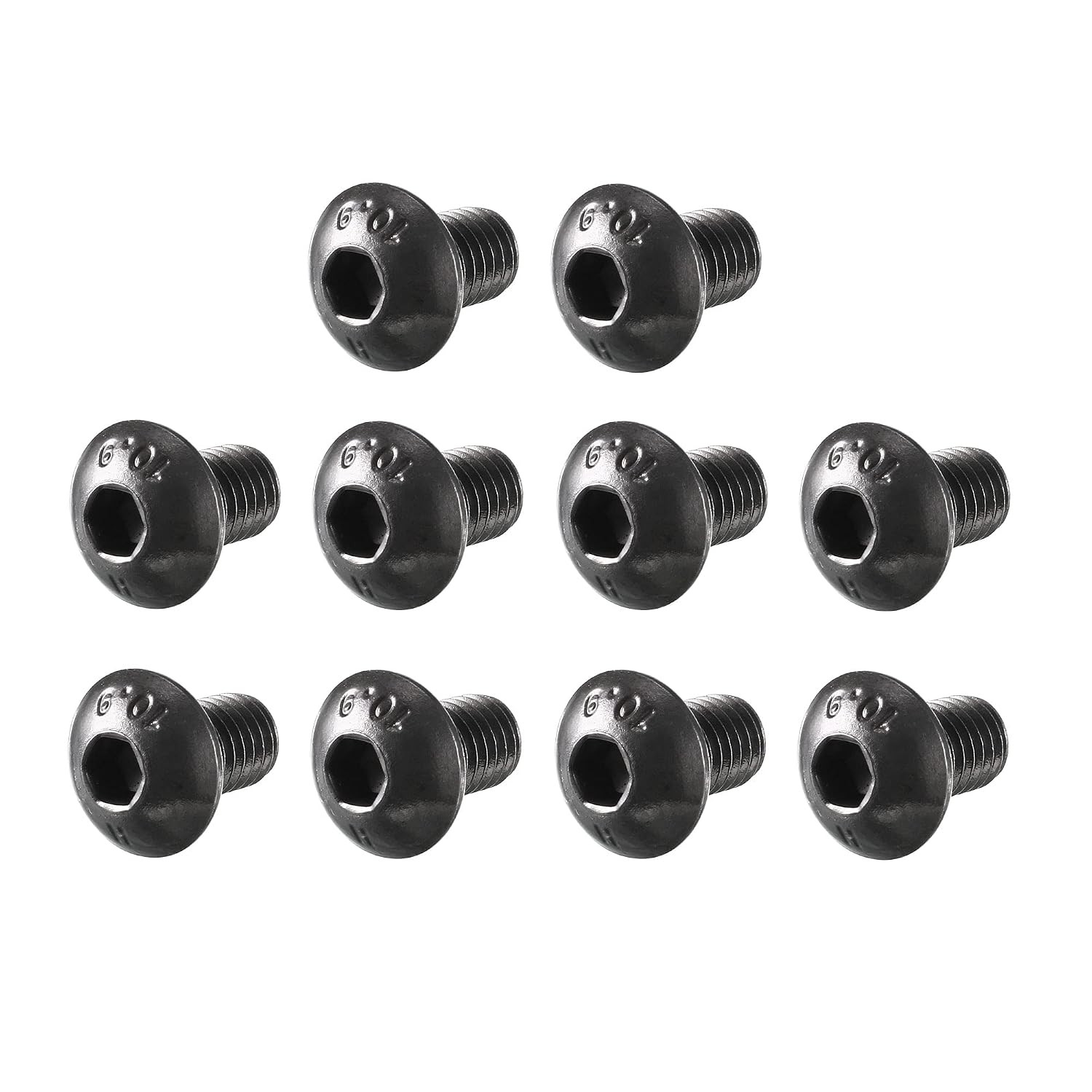 M5X8Mm 10.9 Alloy Steel Button Head Hex Socket Cap Screw Bolt 100Pcs