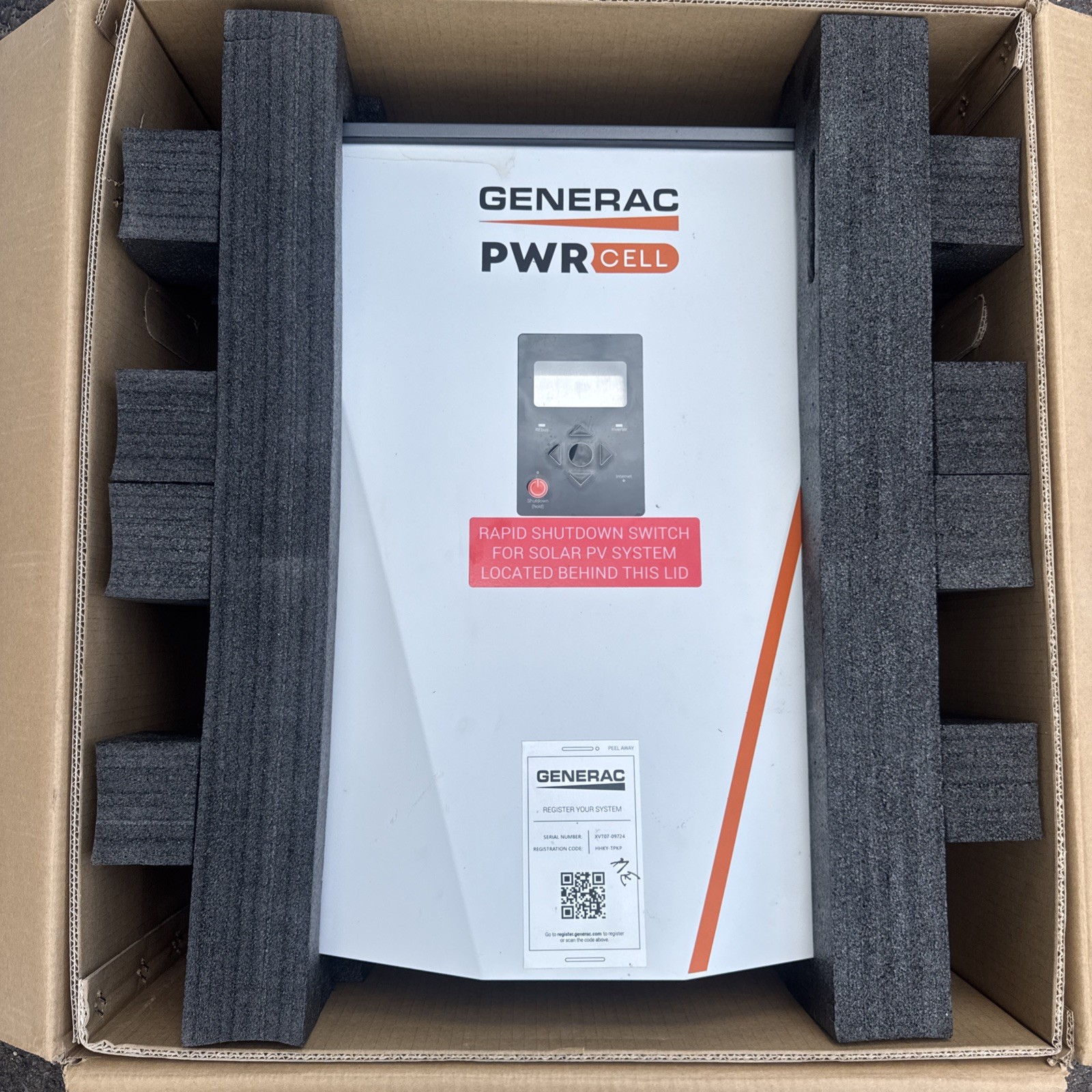 Generac XVT076A03 PWR Single-Phrase Cell Inverter 7.6kW 120/240V For Parts/Rep
