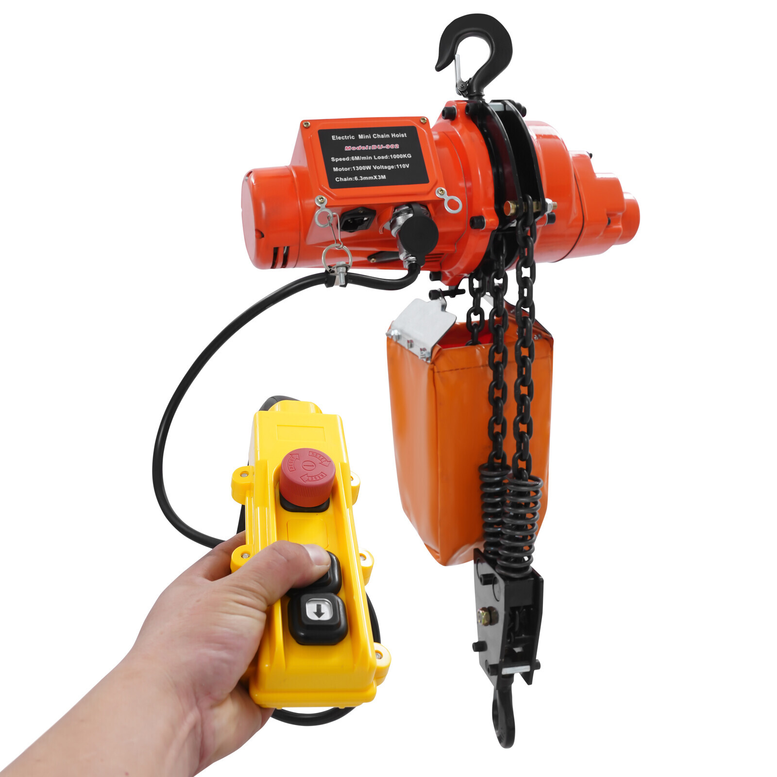 2200lbs/1Ton Electric Chain Hoist Chain Crane Hoist 3m/9.84ft Lifting