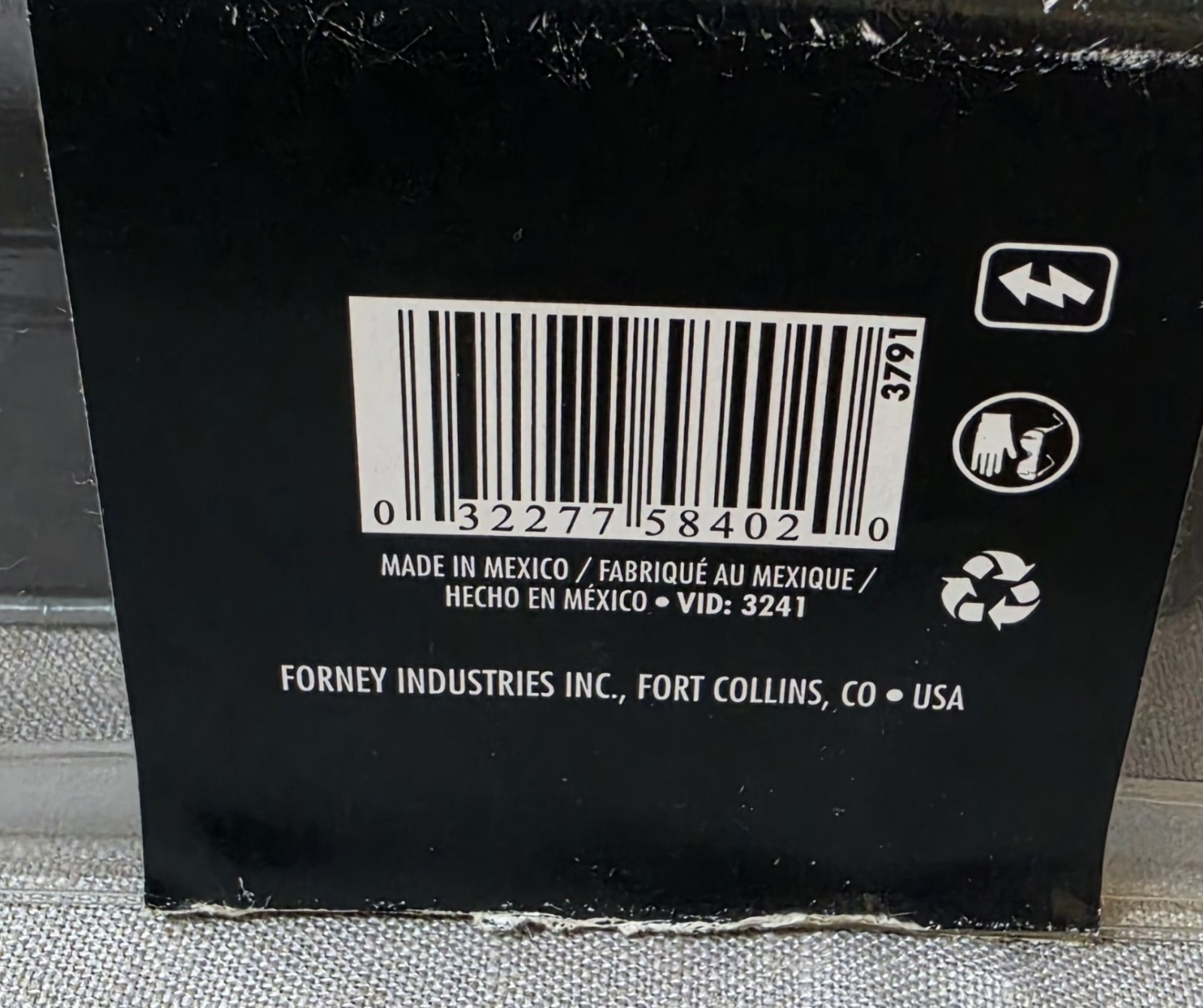 Forney Surface Mount Plastic Wall Receptacle 50 Amp 125/250 Volt 58402 Nema 6-50