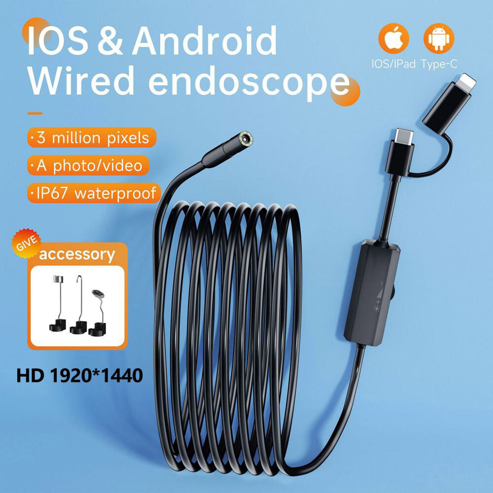 For Samsung Galaxy S23/S22/S21 Z Fold Flip 5/4 Endoscope Snake Inspection Camera