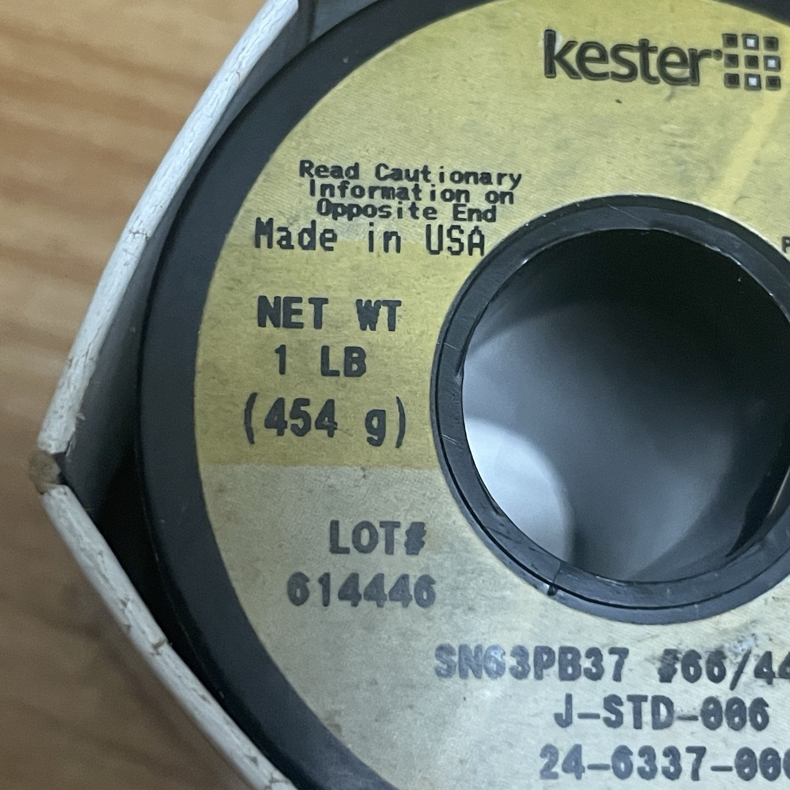 Kester Rosin Core 1Lb Solder Wire Spool SN63PB37 #66/44 .015 USA 24-6337-0007