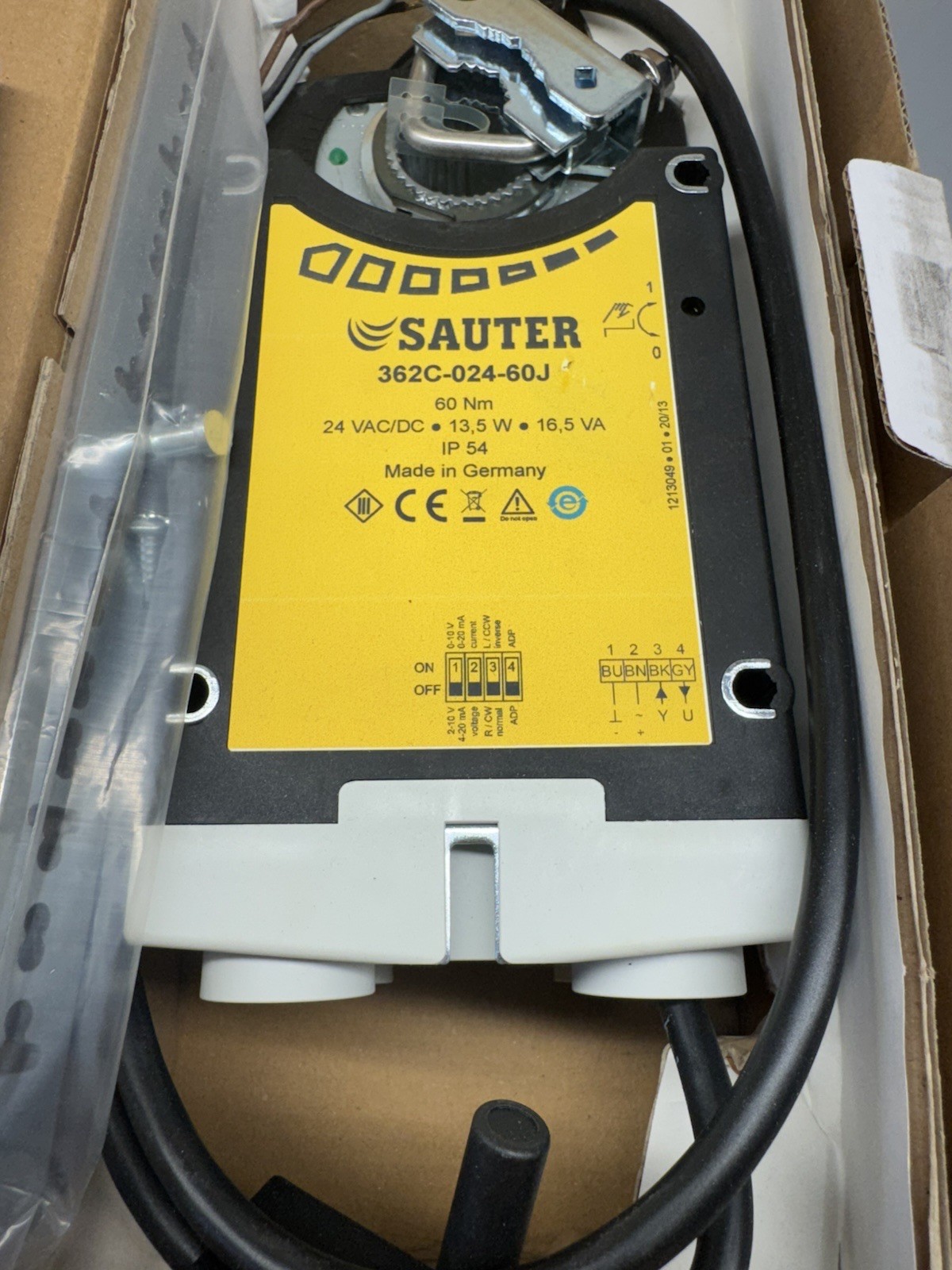 SAUTER 362C-024-60J/C1/2RE25/FSA, 60Nm, 24V, 13.5W, 16.5VA, IP54 (NEW IN BOX)