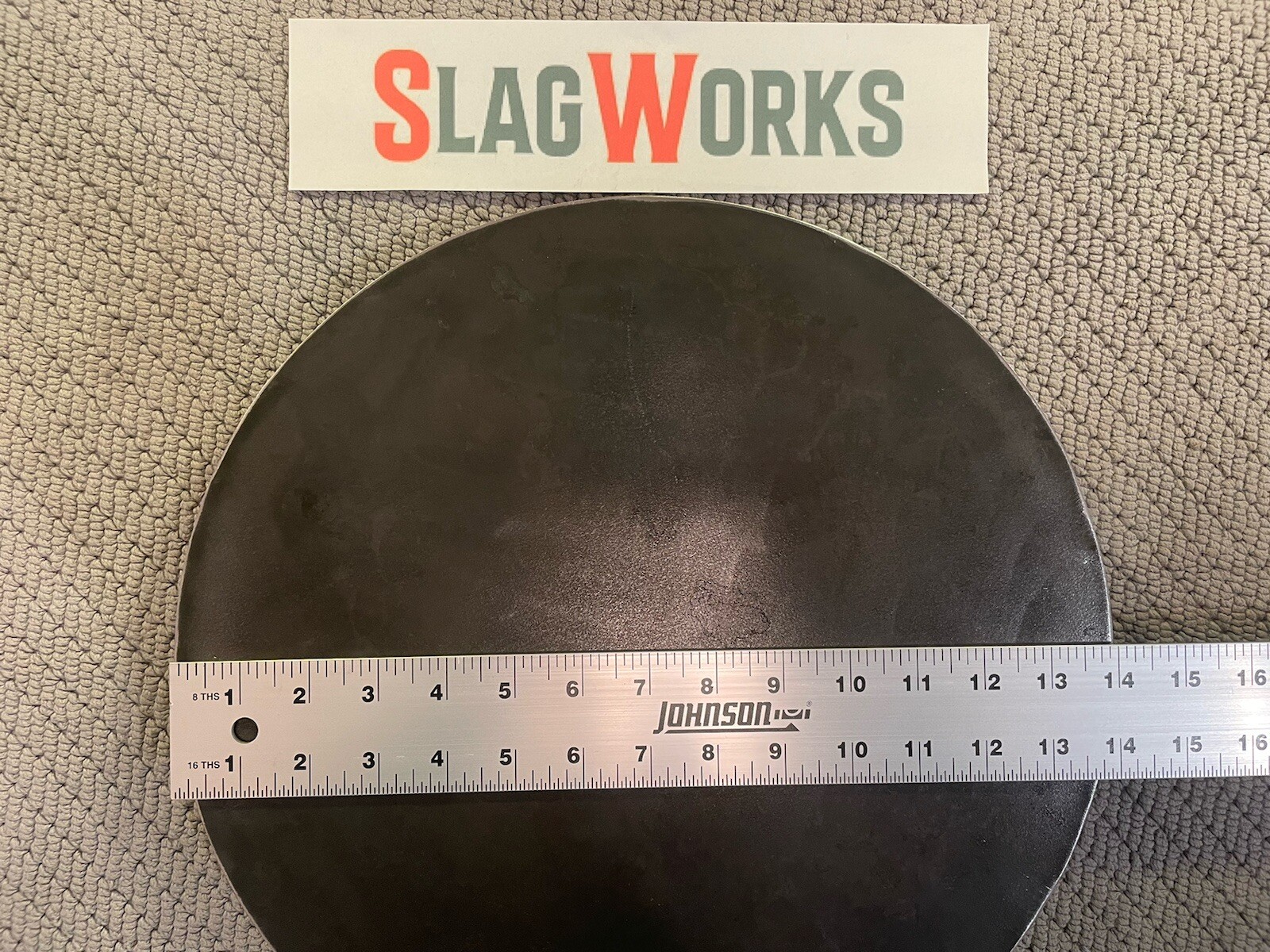 14 inch disc 3/8 inch thick steel plate 3/8”x14” disc A36 Hot Roll .375 Thick