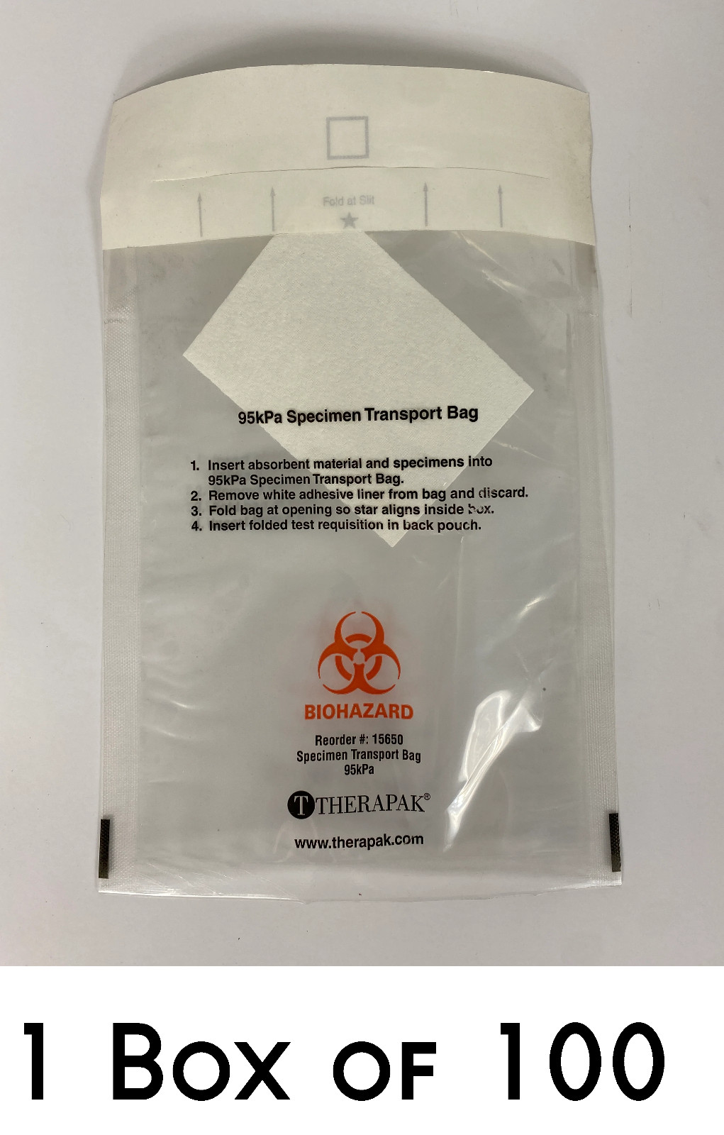 Therapak 95kPa Compliant 11″x7″ Specimen Transport Bag 15652 – Case of 100