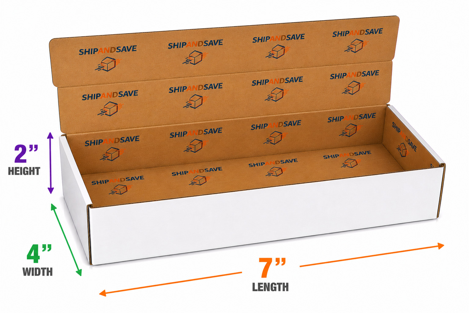 7x4x2 White Corrugated Shipping Mailers Packing Box Boxes 50-2000