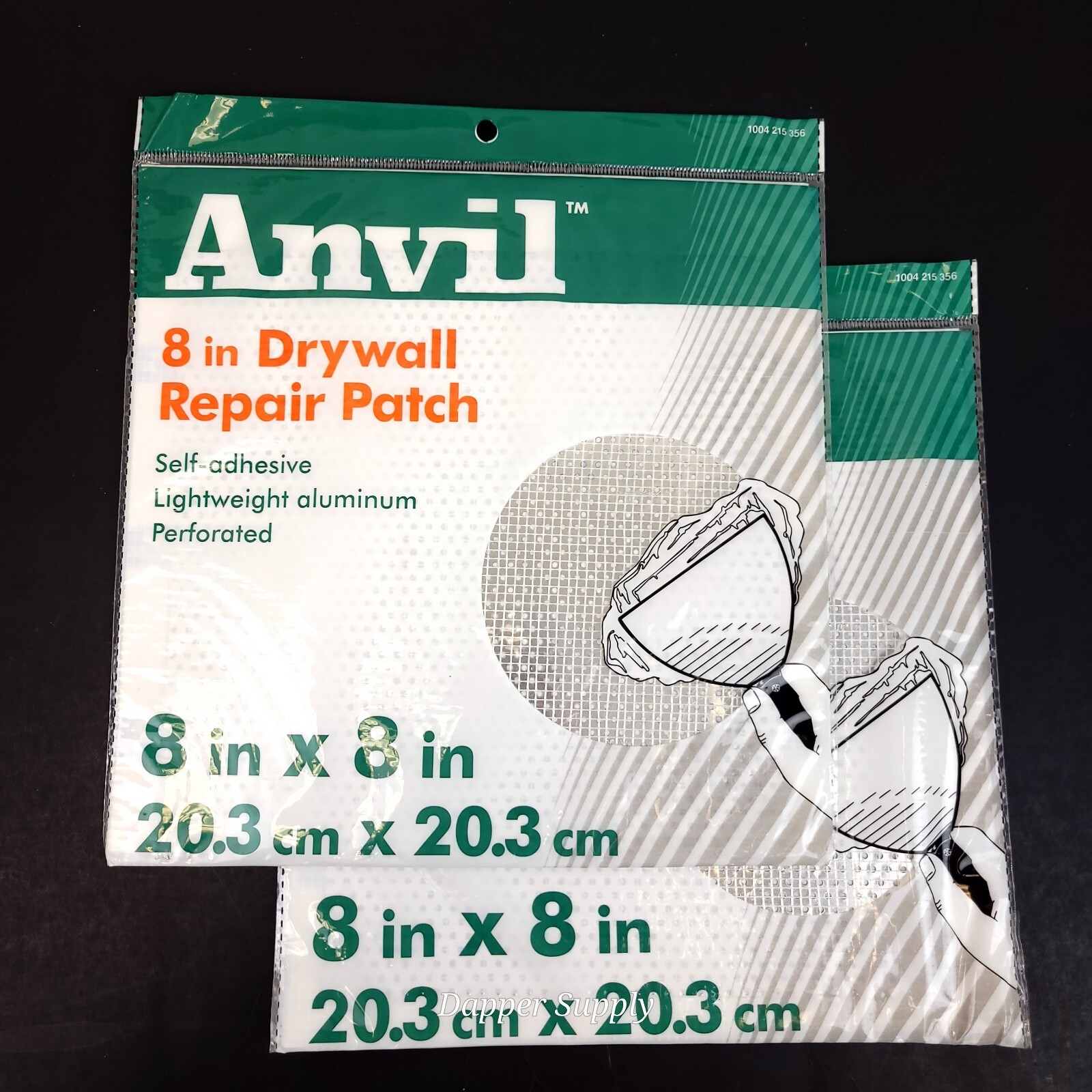 (Lot of 2) Anvil Drywall Repair Patch 8″ x 8″ 1004 215 356 New