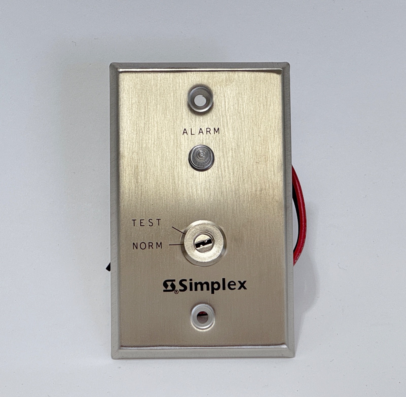 NEW SIMPLEX 2098-9806 Remote Test Station Red LED Key Switch 0621151 Steel