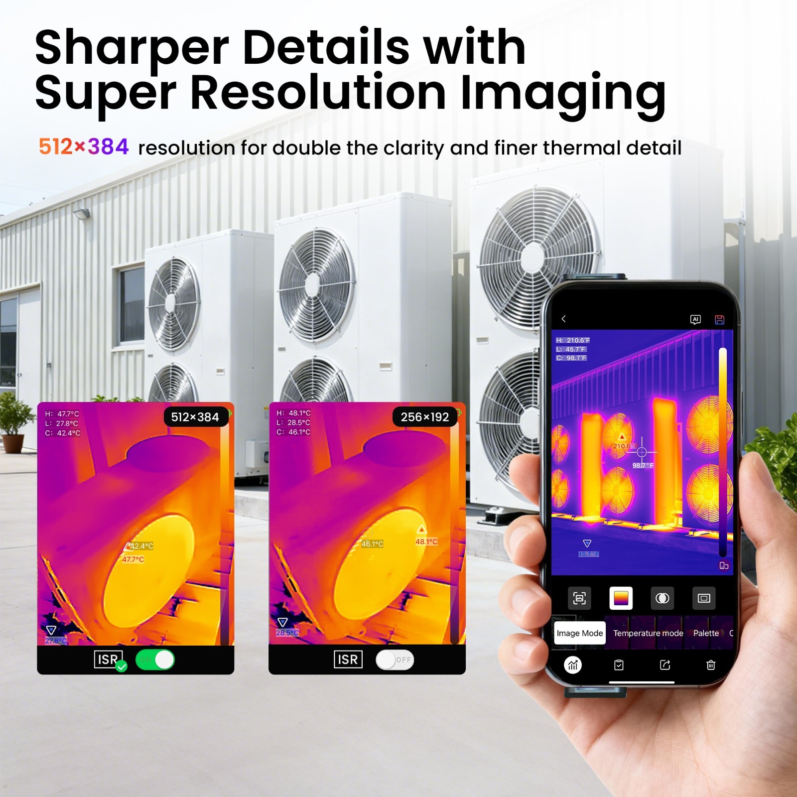 LAUREII Wireless Infrared Thermal Imager Camera TISR 512×384 Android & iOS Gift