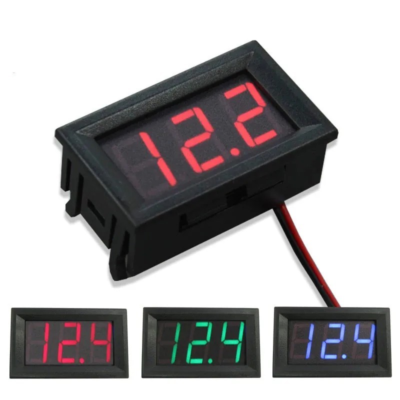 LED 12V ~ 24V Digital Display Voltmeter Car Motorcycle Voltage Gauge Panel Meter