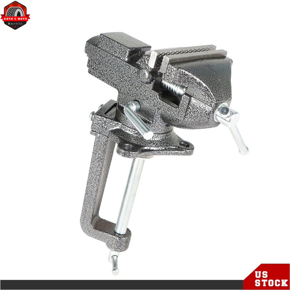 3.3In Bench Vise Adjustment Dual-purpose Heavy Duty Cast Steel with Swivel Base