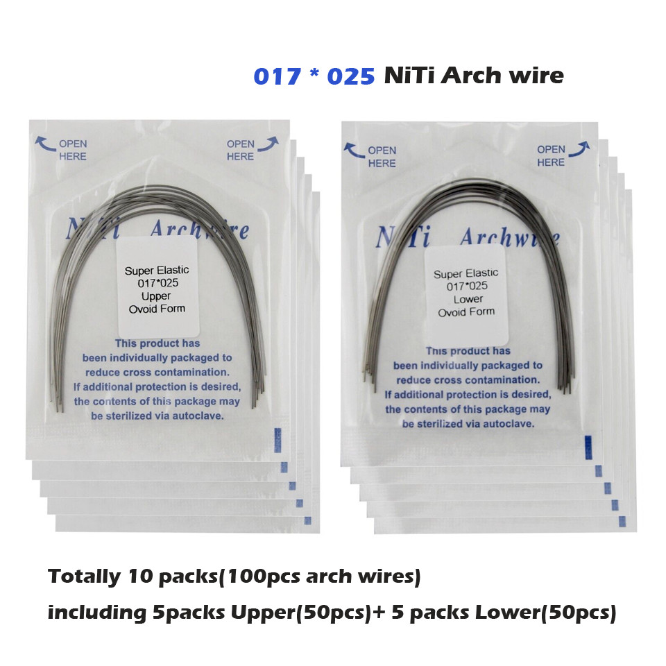 Dental Orthodontic Arch Wire Rectangular Round Ligature Tie Elastic Rubber Bands