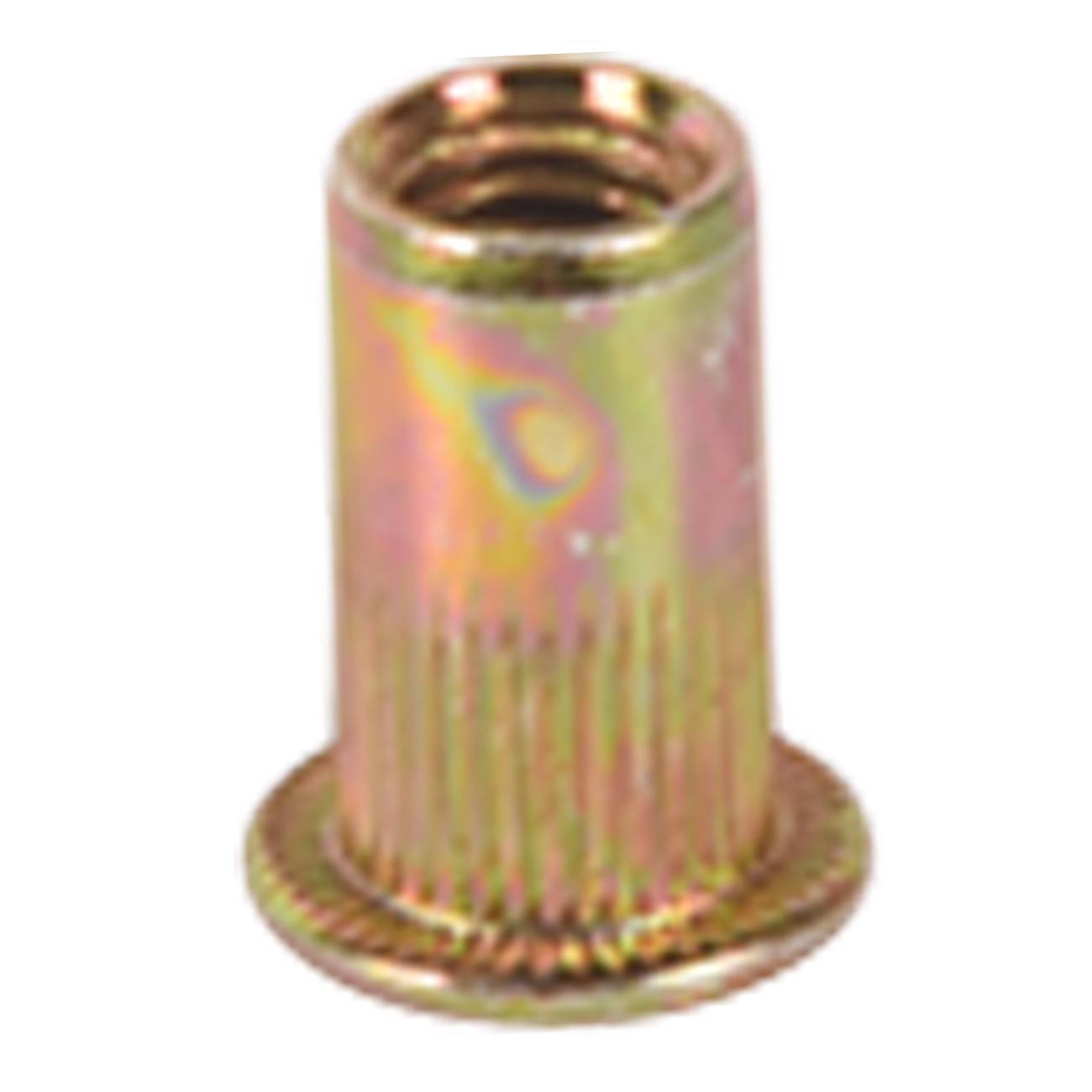 150Pcs Flat Head M5 Rivet Nut Rivnut Nutsert Metric Zinc Plated Carbon Steel