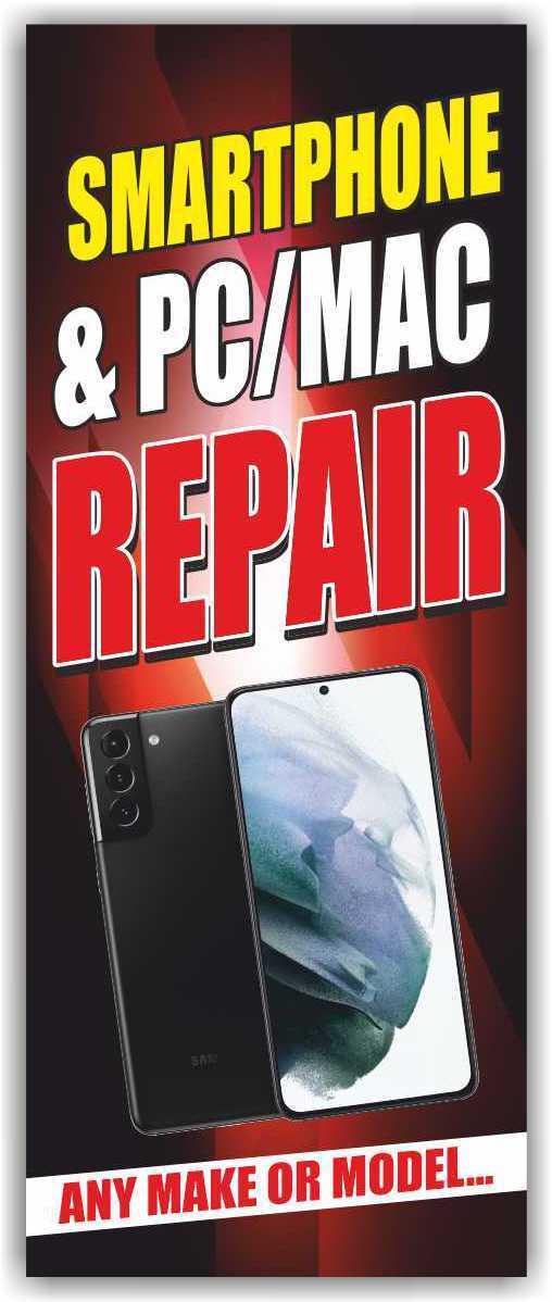 SMARTPHONE PC REPAIR Advertising Banner Vinyl Mesh Sign computer Cell Phones fix