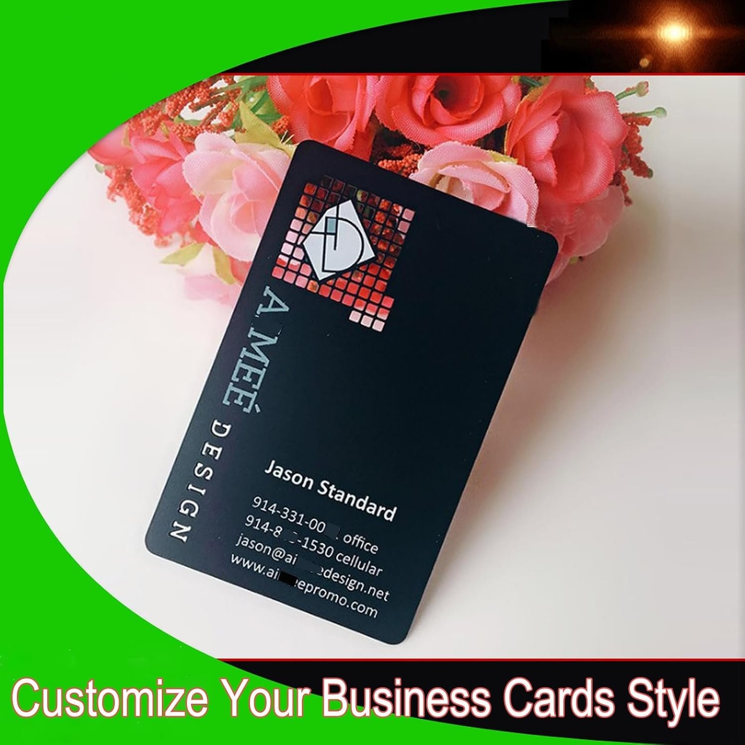 Premium Matte Black Metal Business Cards 50 Pcs for Customization & Engraving