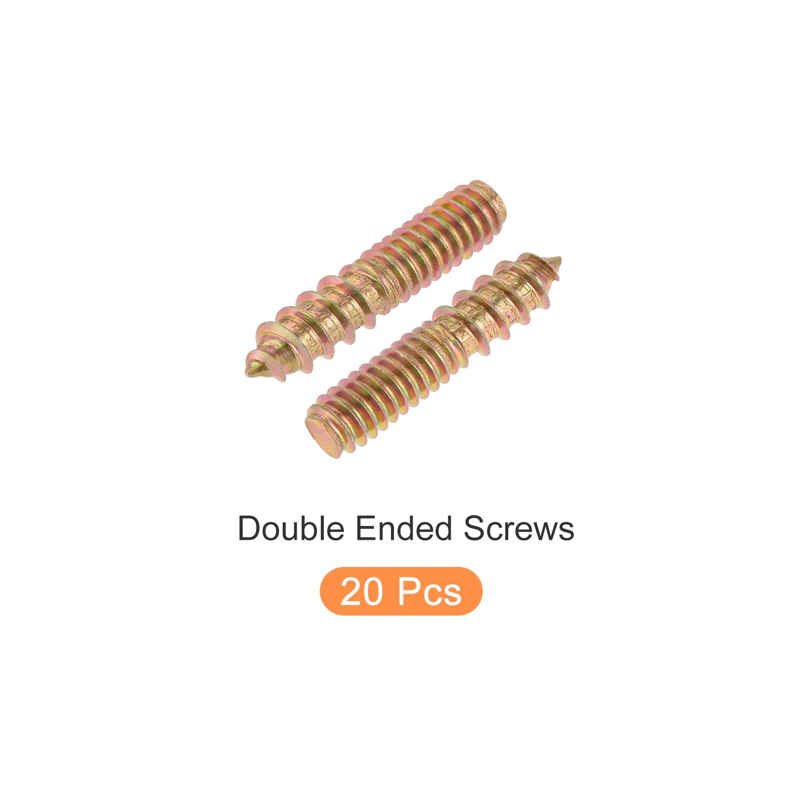 METALLIXITY Double Ended Screws (1/4-20 x 1-1/4 Inch) 1/4-20 x 1-1/4″, Brass
