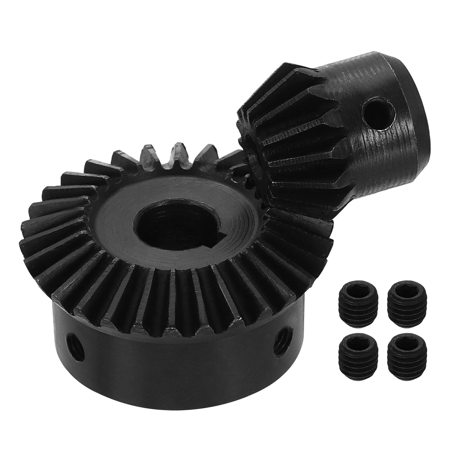 2Pcs Tapered Bevel Gear Set, 1.5 m 1:2 (15T/30T) Bevel Gears(5/12mm Shaft Hole)