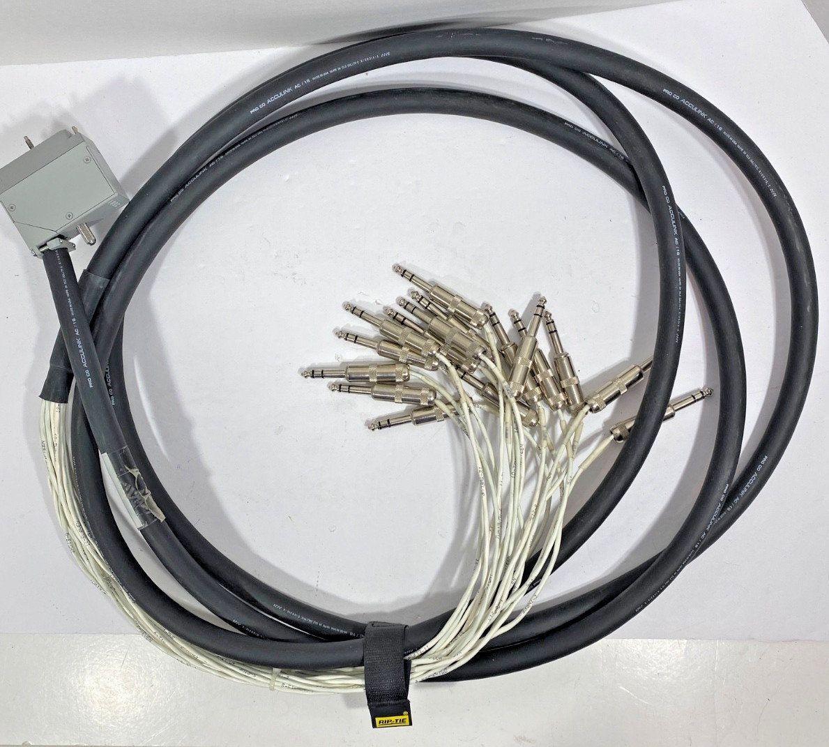 ADAT Cable ELCO/EDAC Connector 8 1/4″ TS In and 8 Out Audio Snake Cable 15ft