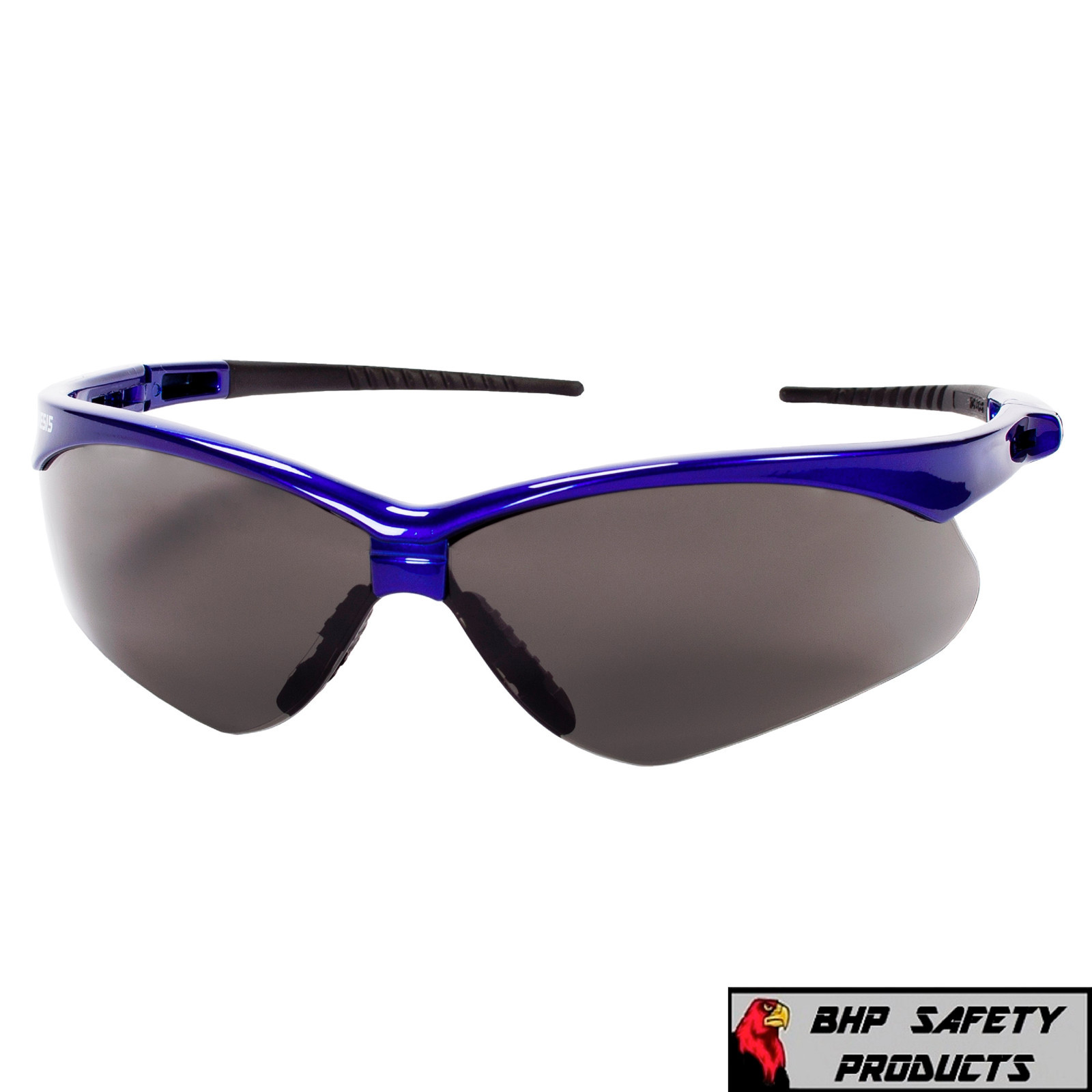 (12 PAIR) KLEENGUARD NEMESIS 47387 SAFETY GLASSES SMOKE ANTI-FOG LENS/BLUE FRAME