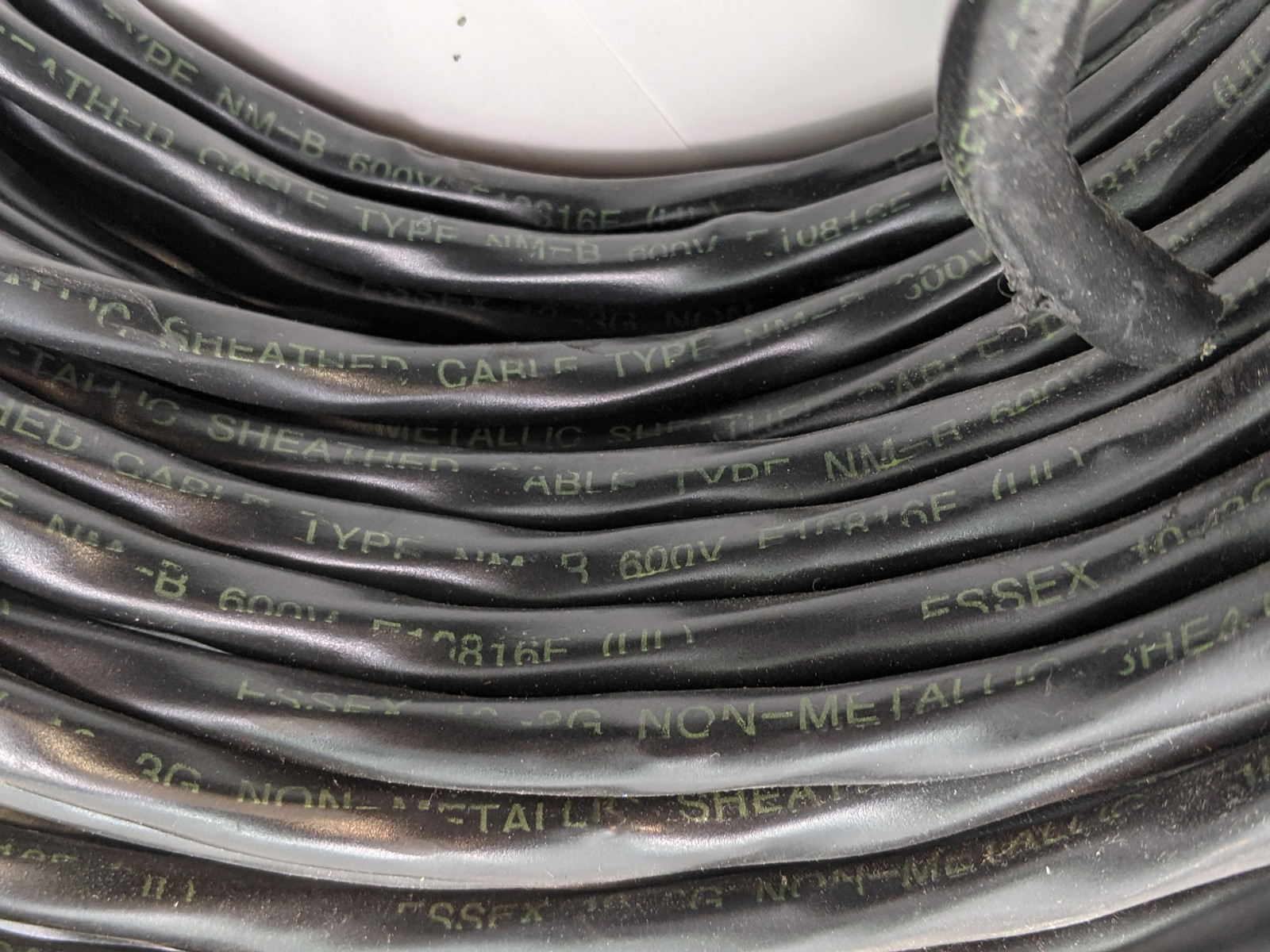 ESSEX 10/3 NM-B Cable w/ Ground ~210 Ft, Copper, 600V