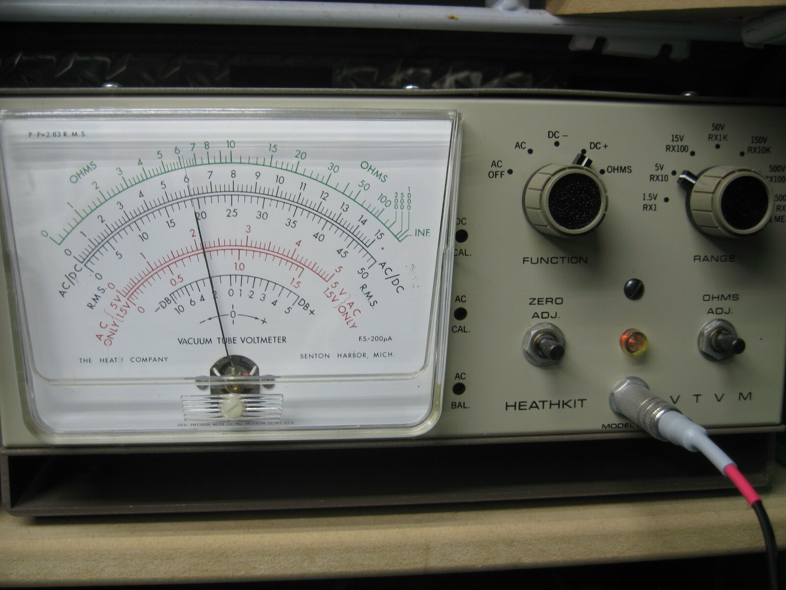 VTVM RF Probe – Low Voltage – B&K/Eico/Knight/RCA/Paco Meters & More