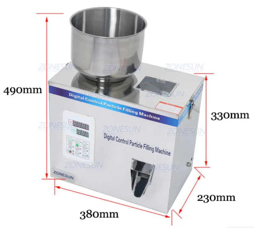 Filler Machine 1-100g Digital Controlled Weight Particle Seed Grain Spice EUC
