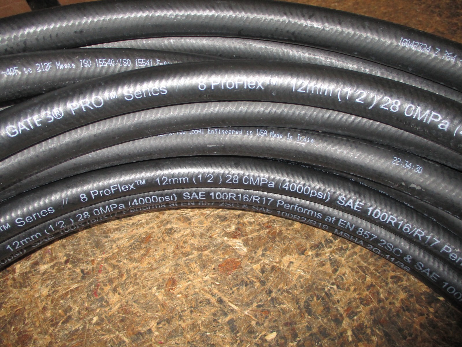 GATES HYDRAULIC HOSE 8 PRO SERIES PROFLEX 1/2″ 50′ FEET SAE 100R16/R17 4000 PSI
