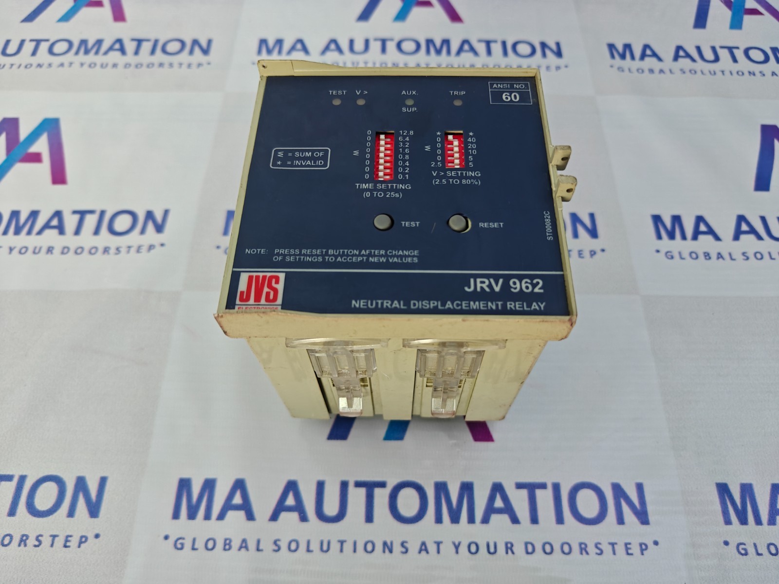 JVS Electronics JRV 962 Neutral Displacement Relay 80-260V AC/DC