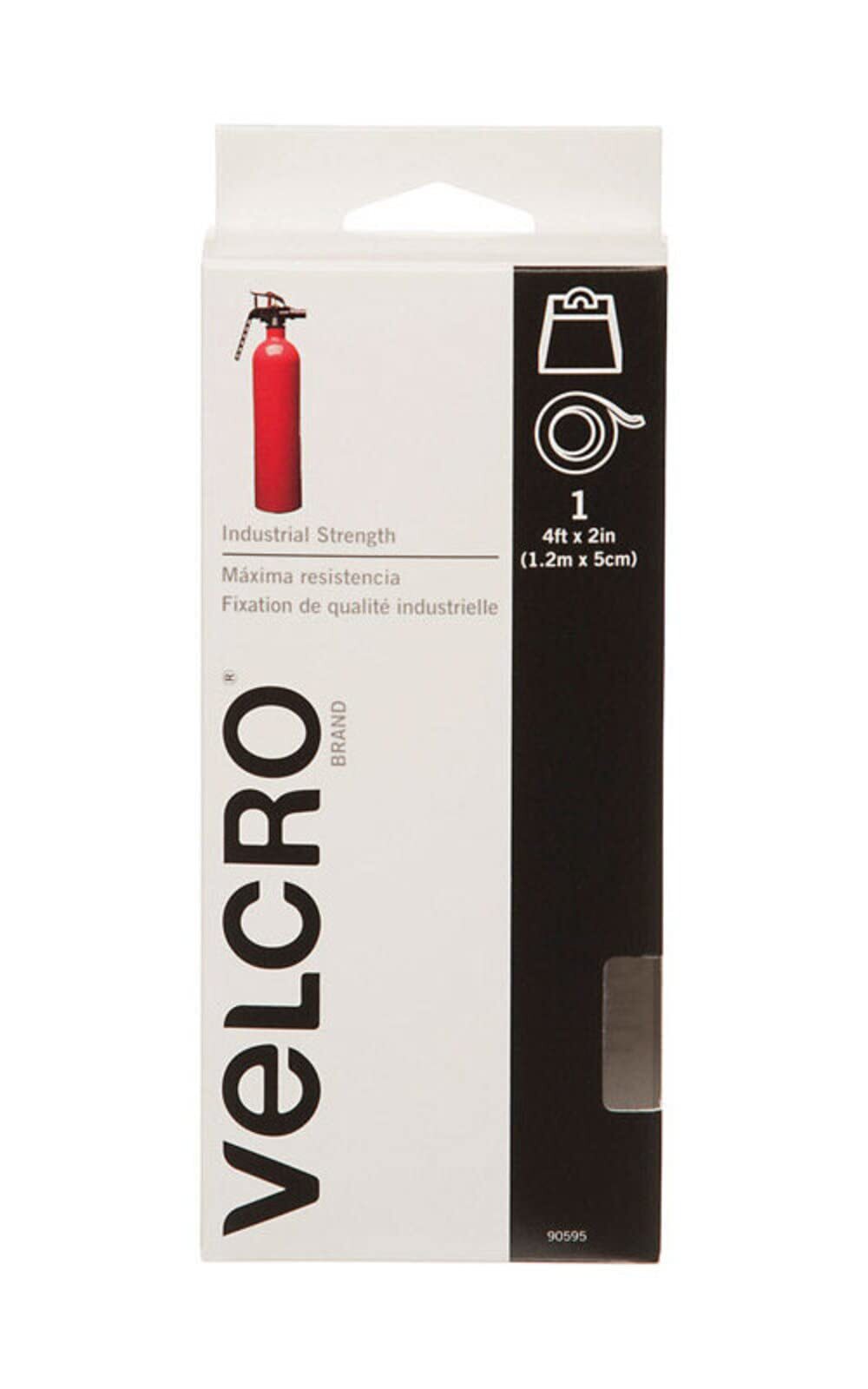 Velcro Brand Hook&Loop Fastener 48″ Industrial Strength Adhesive Back White90595