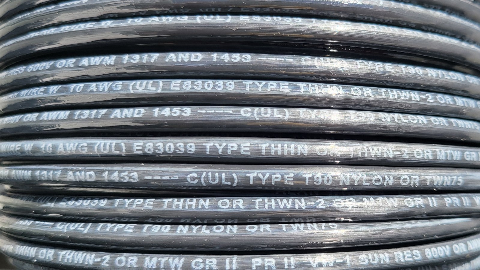 10 GAUGE THHN STRANDED WIRE THWN 10 AWG COPPER – CUT TO YOUR LENGTH/COLOR – NEW