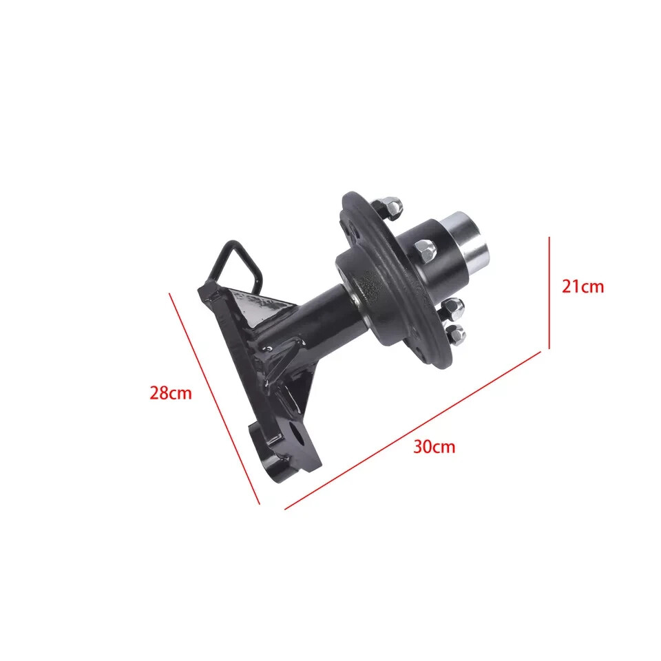 8000LB Hub & Spindle Kit 8 x 6.5 Lug Shipping Container Bolt-on Wheels Black