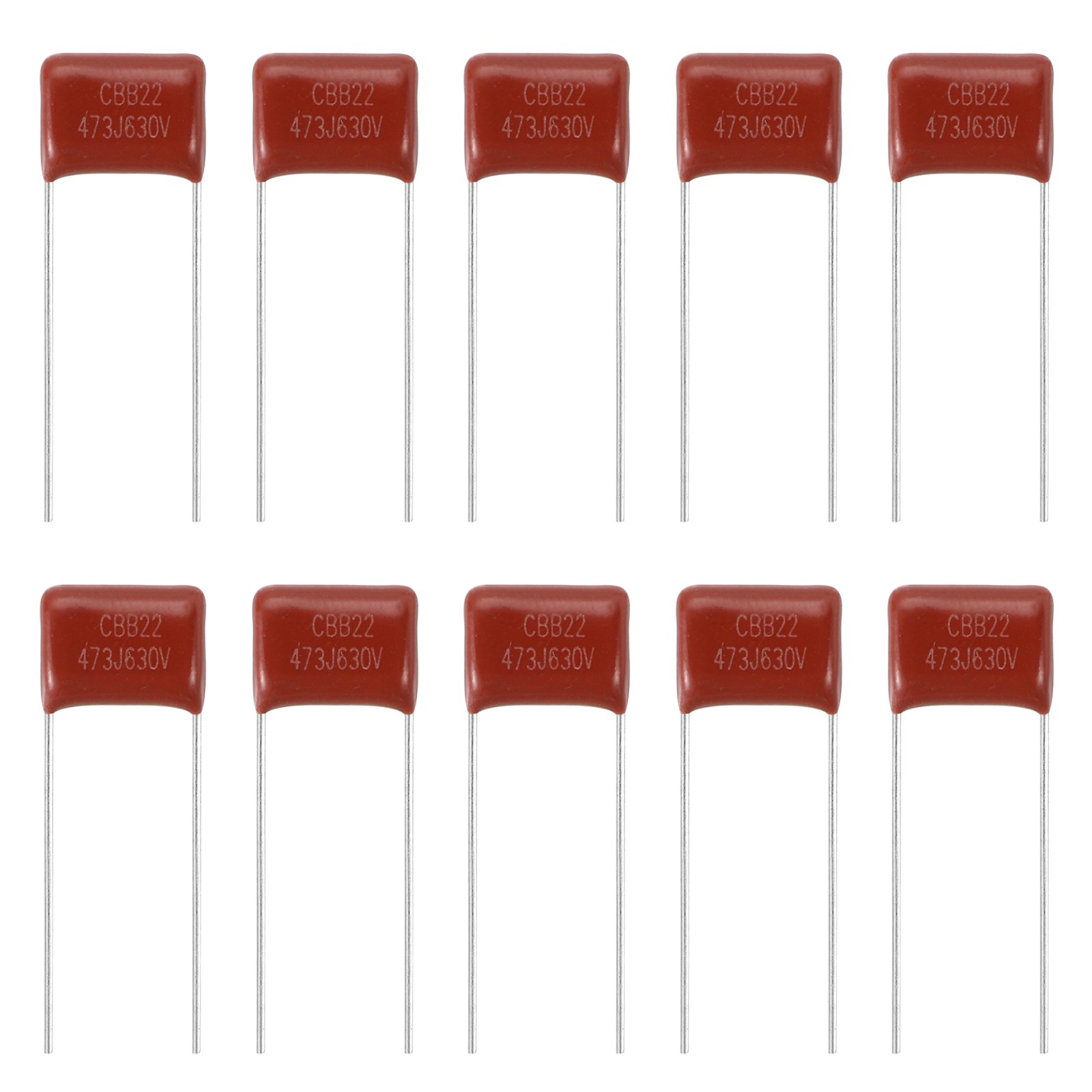 50pcs CBB22 Capacitor 630V 473J 0.047UF Metallized Polypropylene Film Capacitors