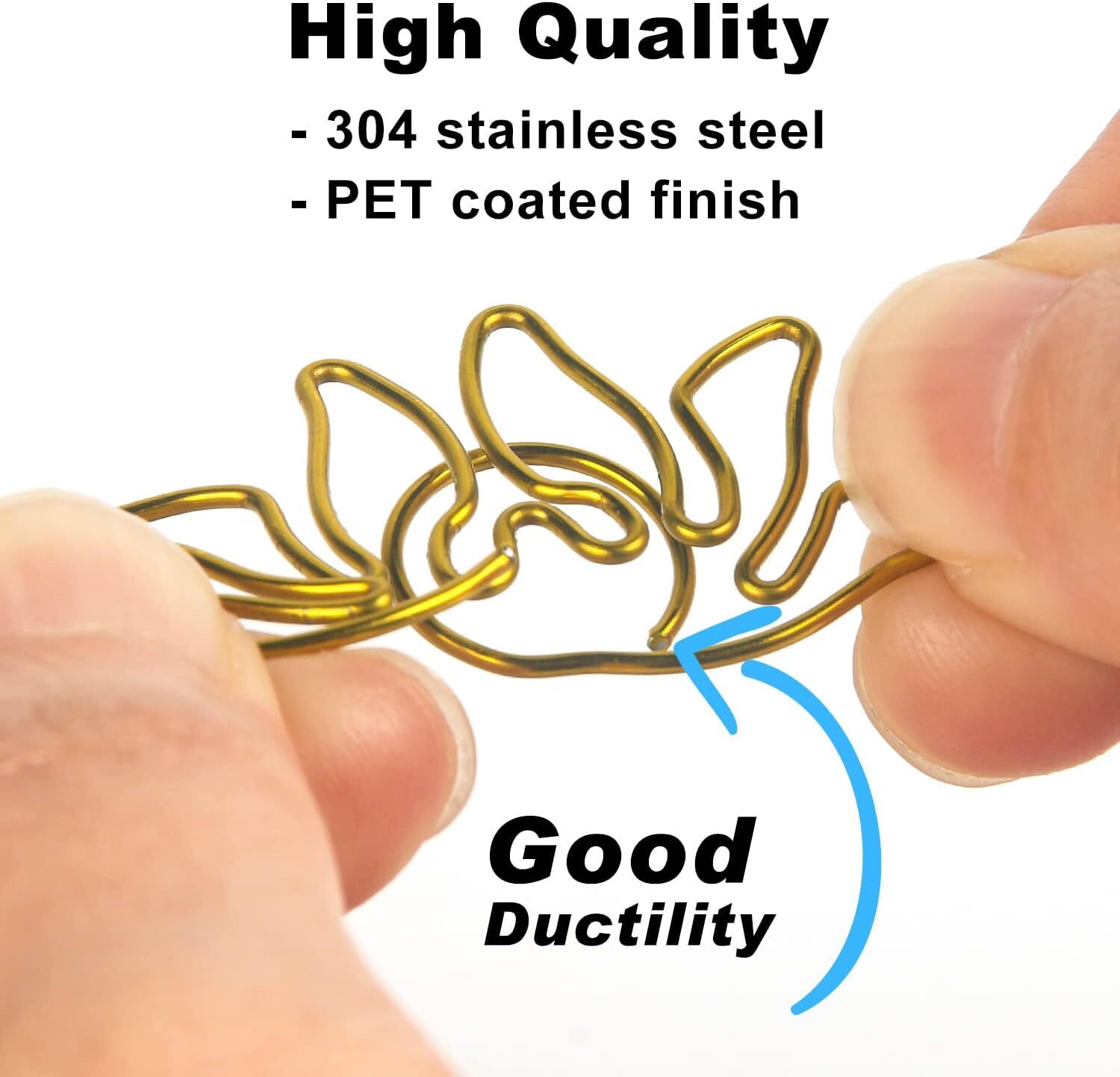 80Pcs 16 Plant Shape Paper Clips Fun Cute Bookmark Clips Metal Marking Clips New