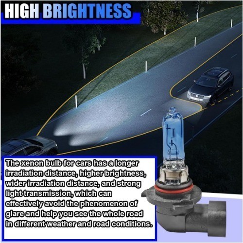 2PCS HB3/9005 12V 65W White Halogen Bulbs, High/Low Beam Headli Size: HB3/9005