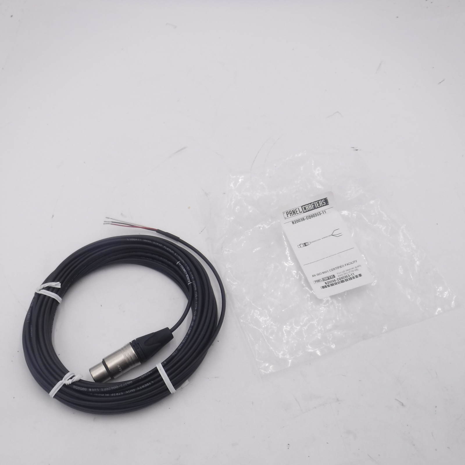 50′ Panel Crafters XLR 3-Pin To Blunt Install Cable 22 AWG Shielded Audio Cable